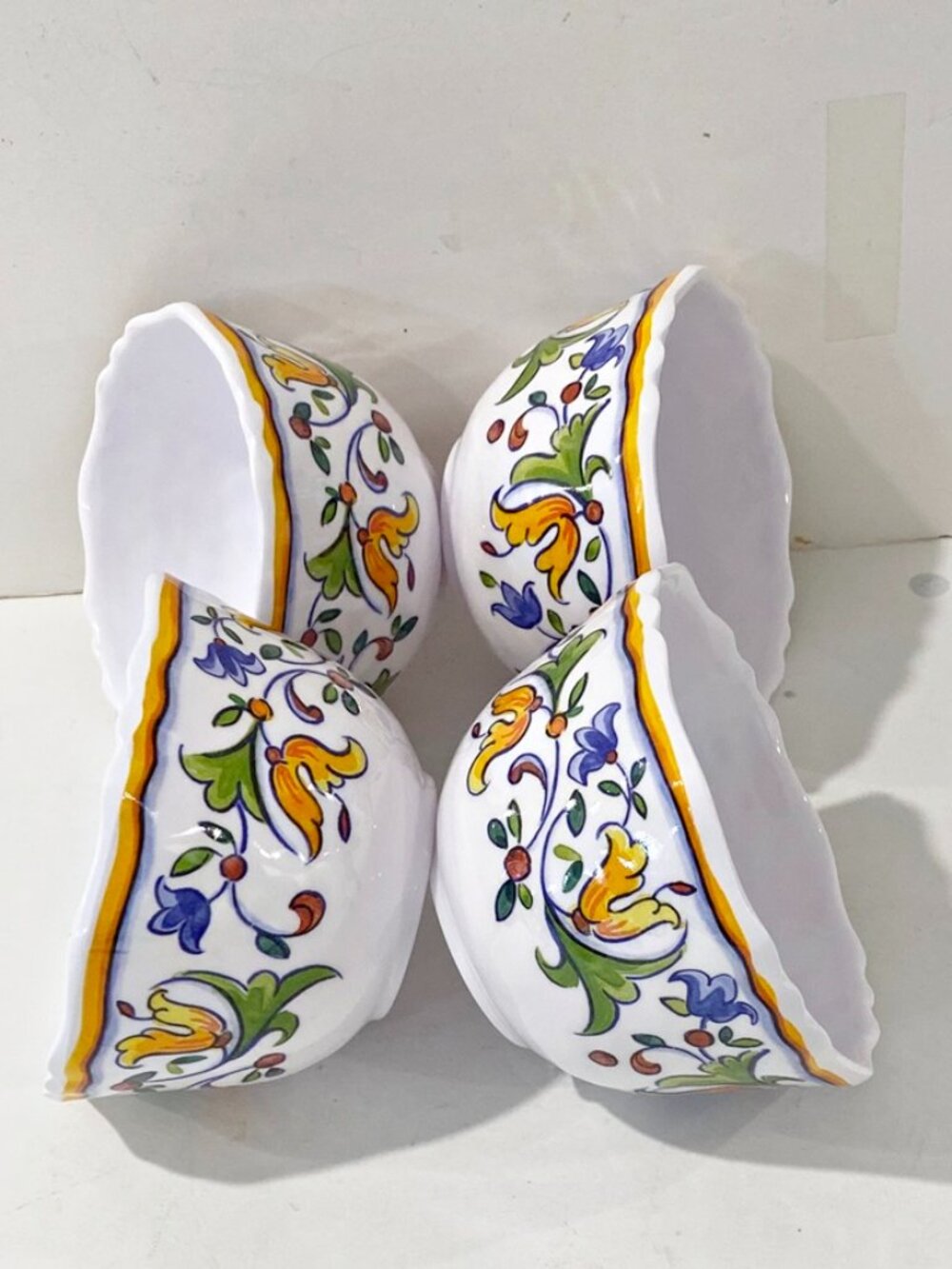 Le Cadeaux Capri Dessert  Berry Snack Bowls 4.5" Set of 4 New